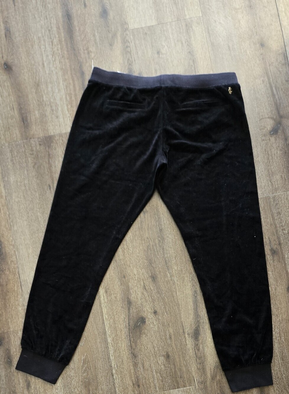 Juicy Couture Black Velour Jogger Sweatpants – Size L - Picture 3 of 5